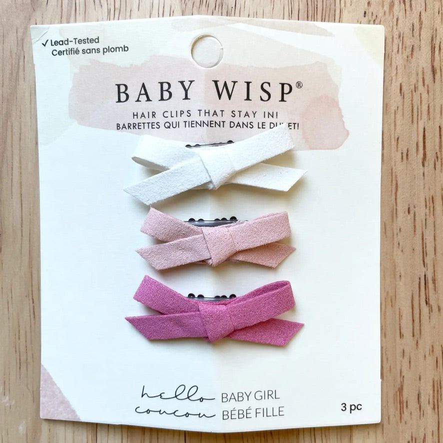 3 Tiny Wisp Clip Set || Candy Pink