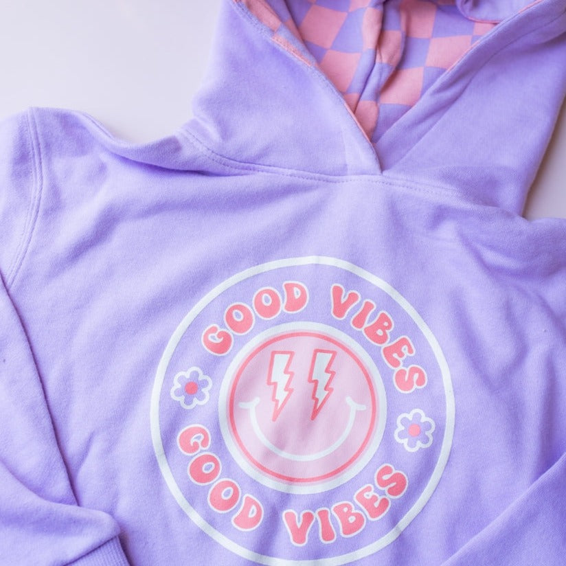 Good Vibes Checked Hoodie