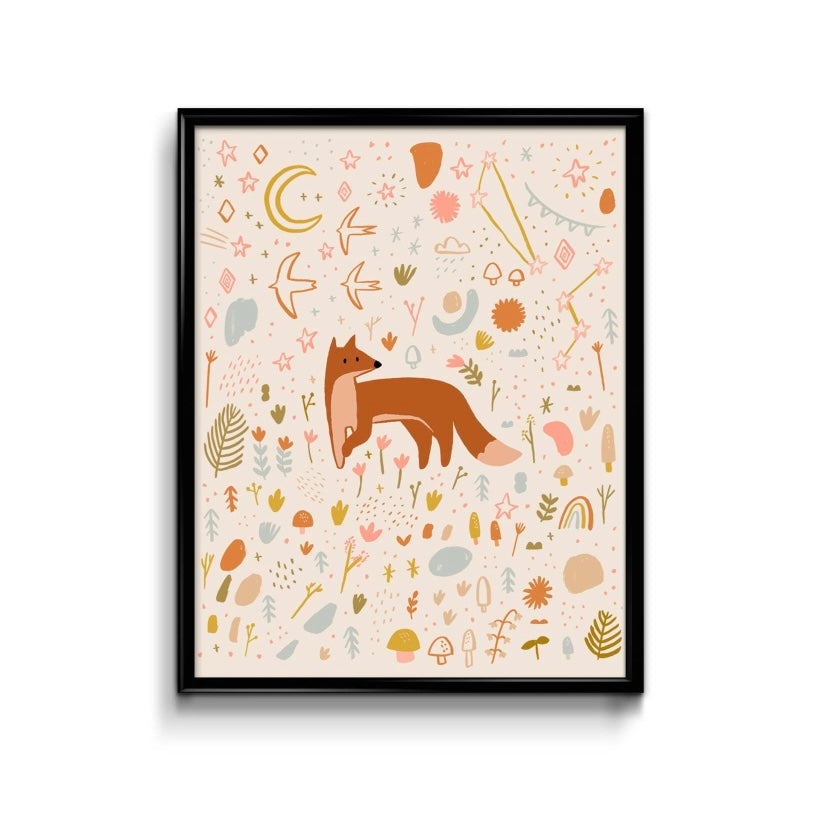 Woodland Red Fox Print