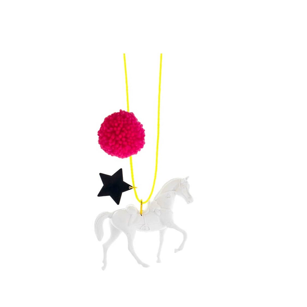 Wild and Free Horse Pom Pom Necklace