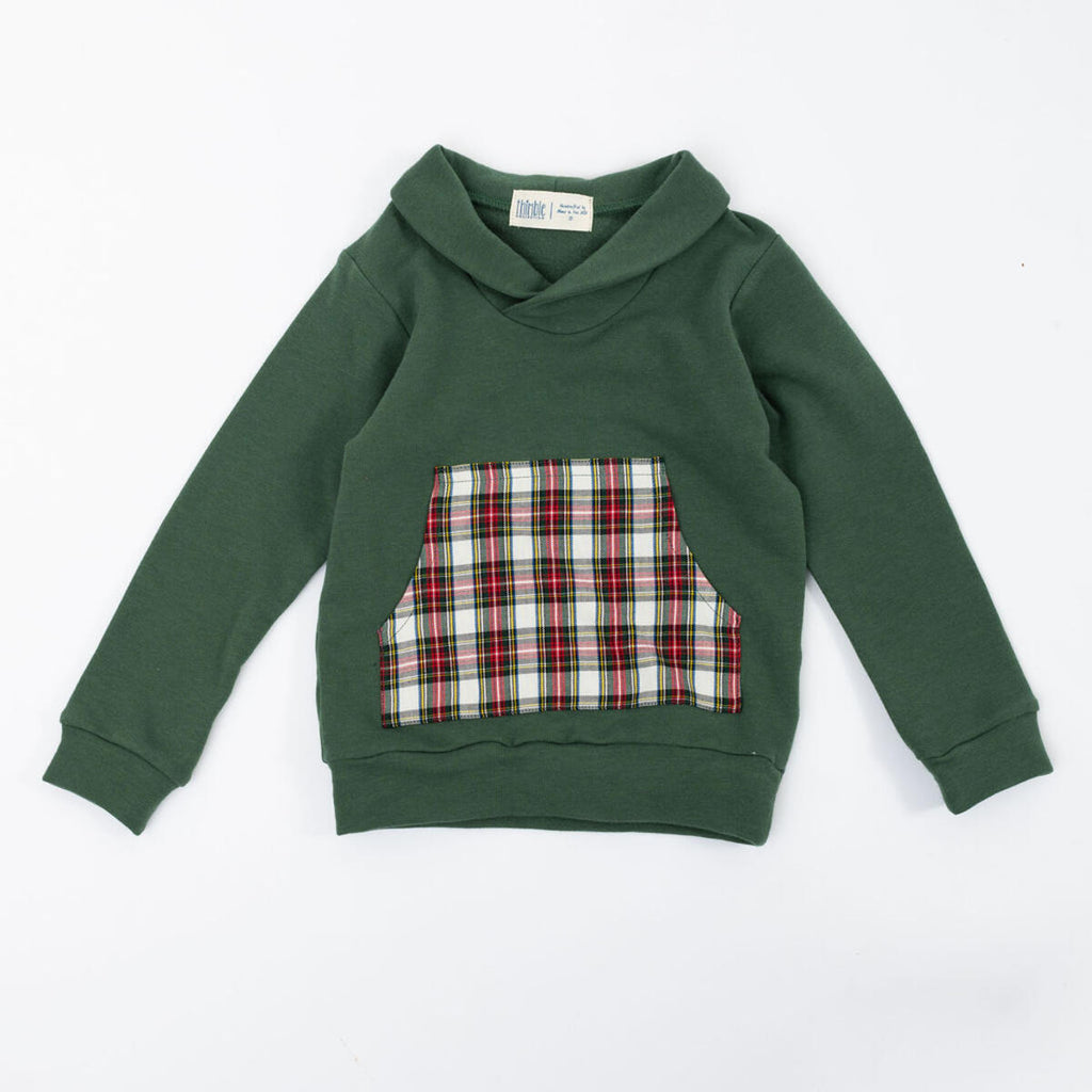 Shawl Collar Sweatshirt || Evergreen Stewart