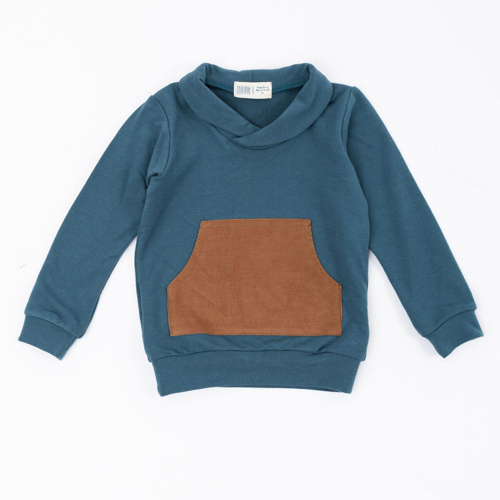 Bamboo Shawl Collar Sweatshirt || Chestnut Bluegrass