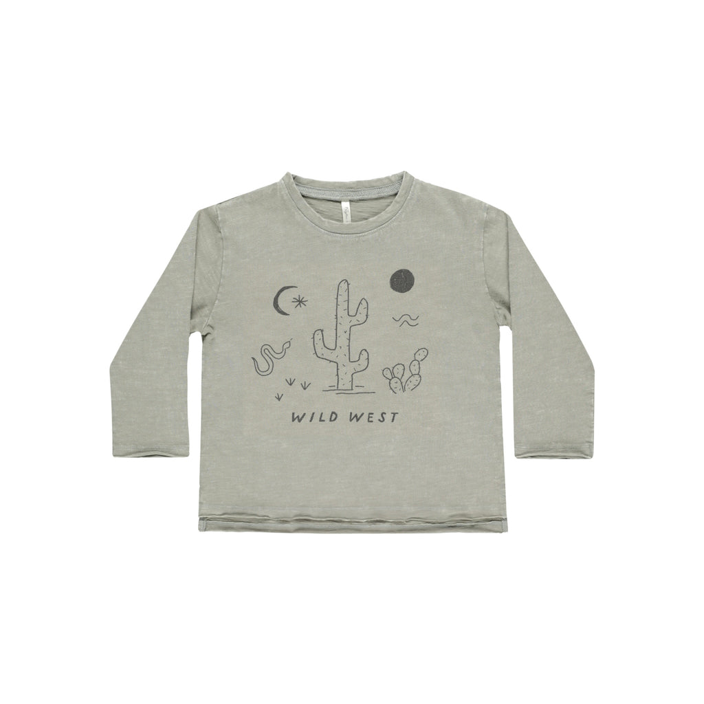 Raw Edge Long Sleeve Tee || Wild West