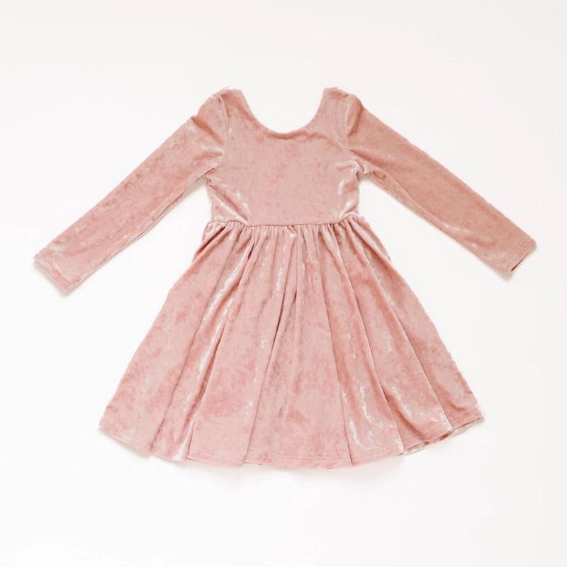 Gwendolyn Dress || Crushed Blush Velvet