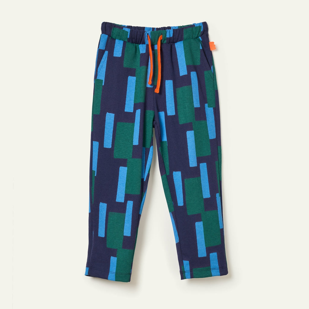 Recyled Cotton Blue Block Jogger