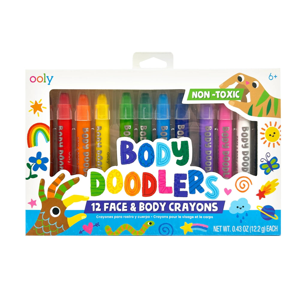 Body Doodlers Face & Body Crayons || Set of 12 Colors