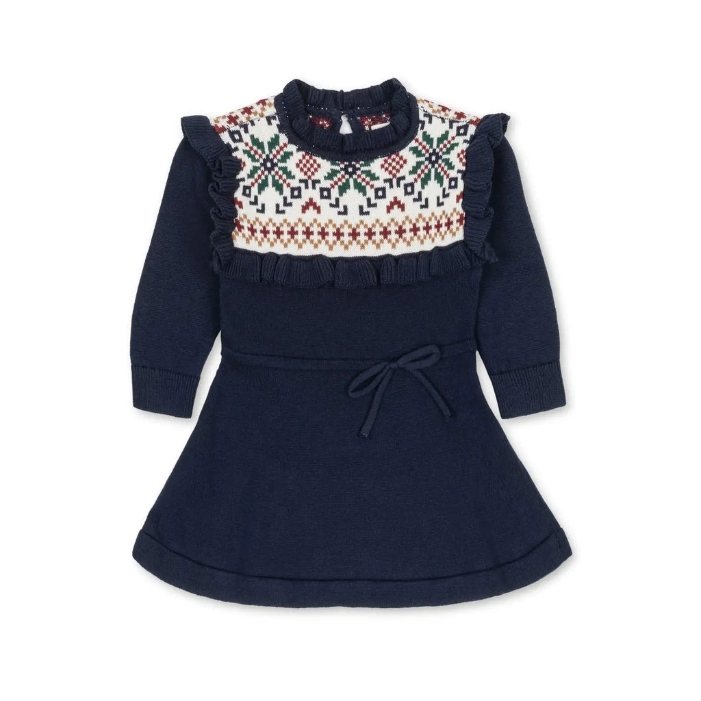 Organic Ruffle Collar Sweater Dress