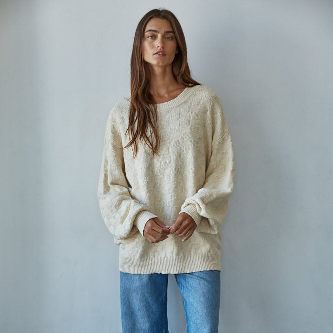 Knit Checkered Sweater