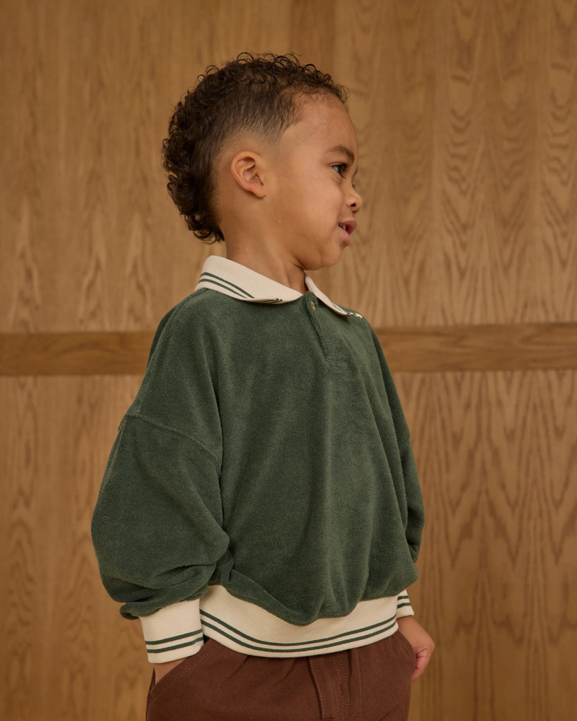 Collared Sweatshirt || Green