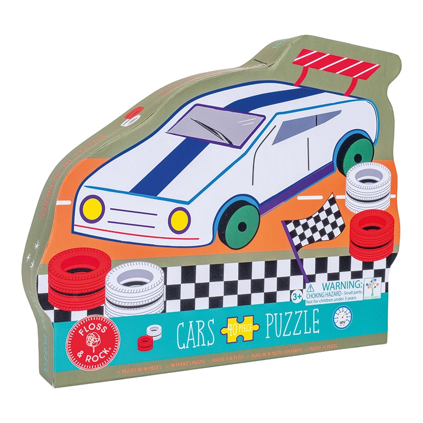 40pc Shaped Puzzle || Racing Cars