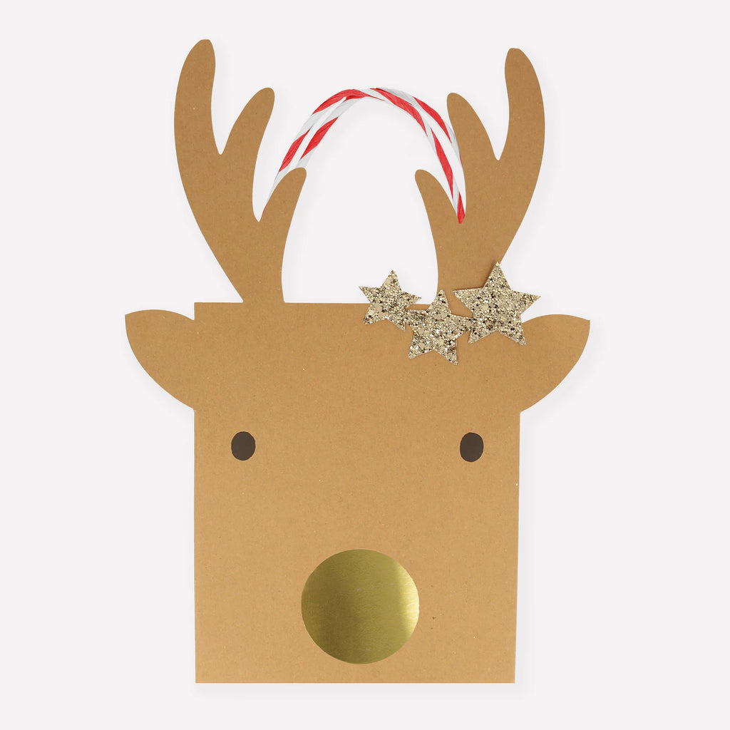 Medium Reindeer With Stars Gift Bags