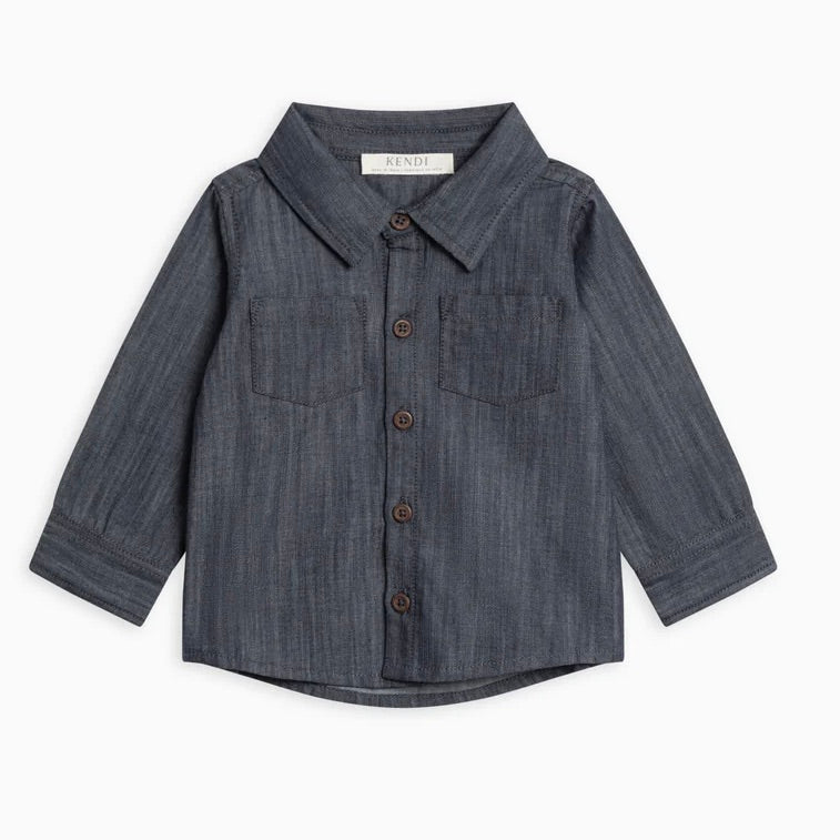 Hayes Chambray Long Sleeve Collard Shirt