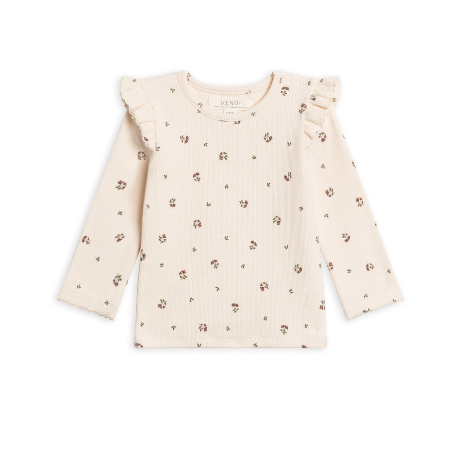 Rina Ribbed Ruffle Shirt || Lindsey Plaid