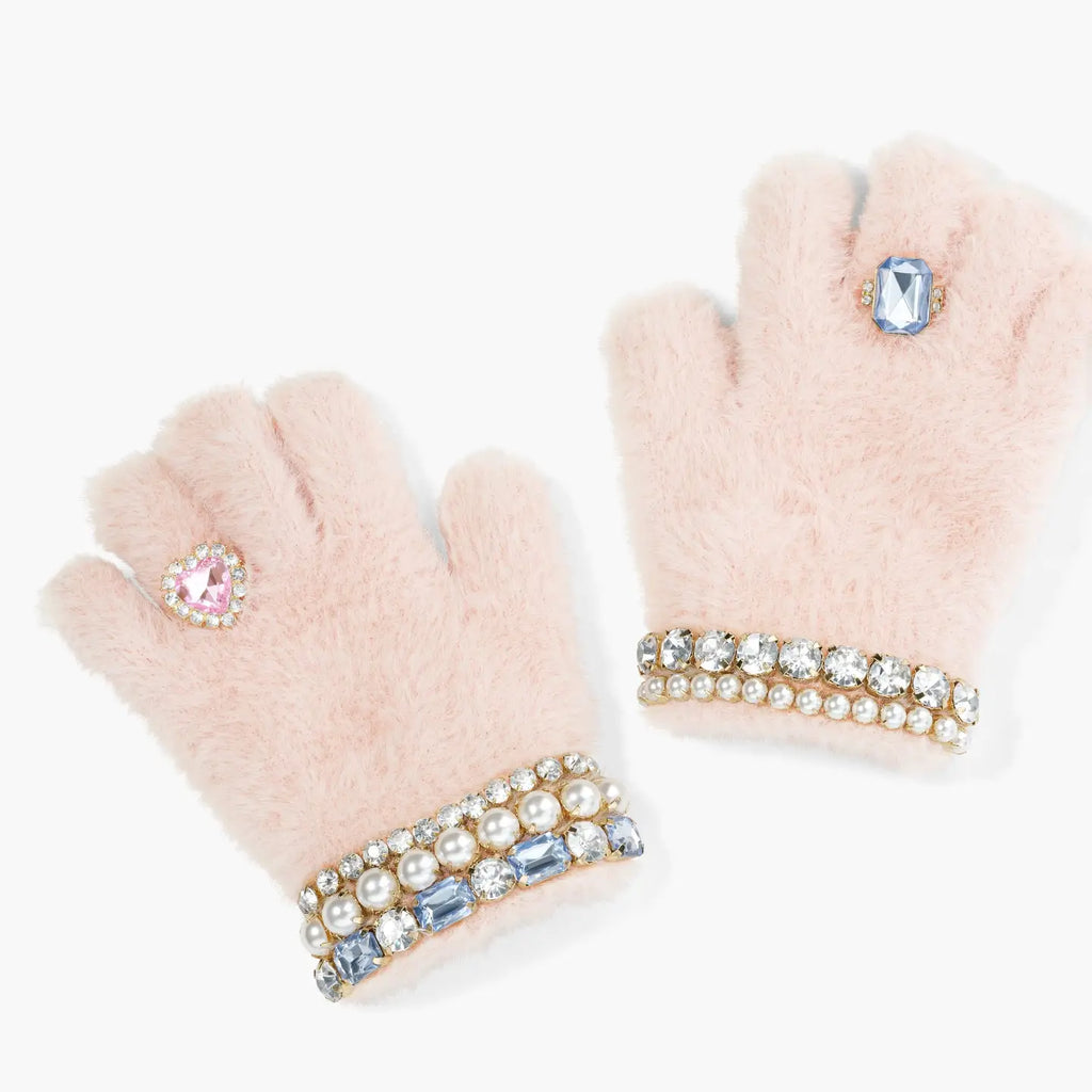 Cotton Candy Jeweled Gloves