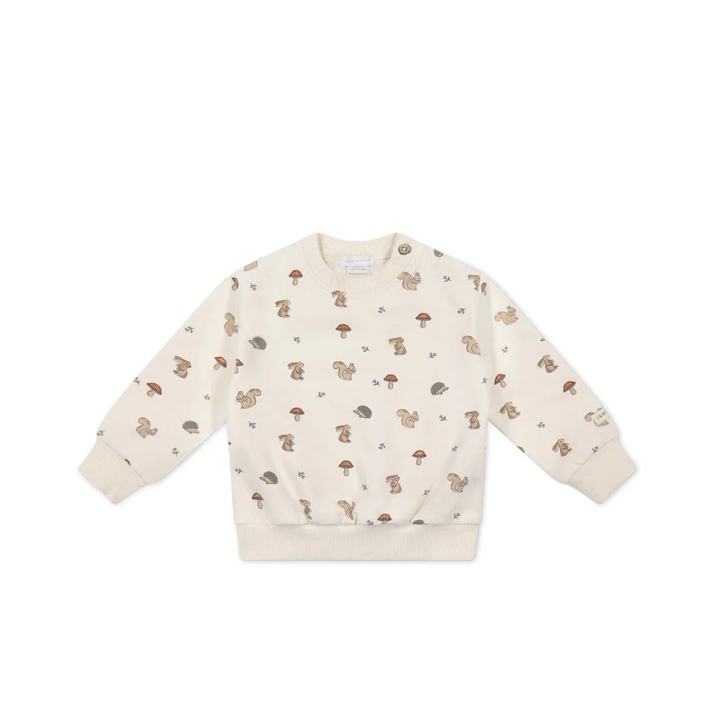 Organic Cotton Jalen Oversized Jumper || Woodland Friends