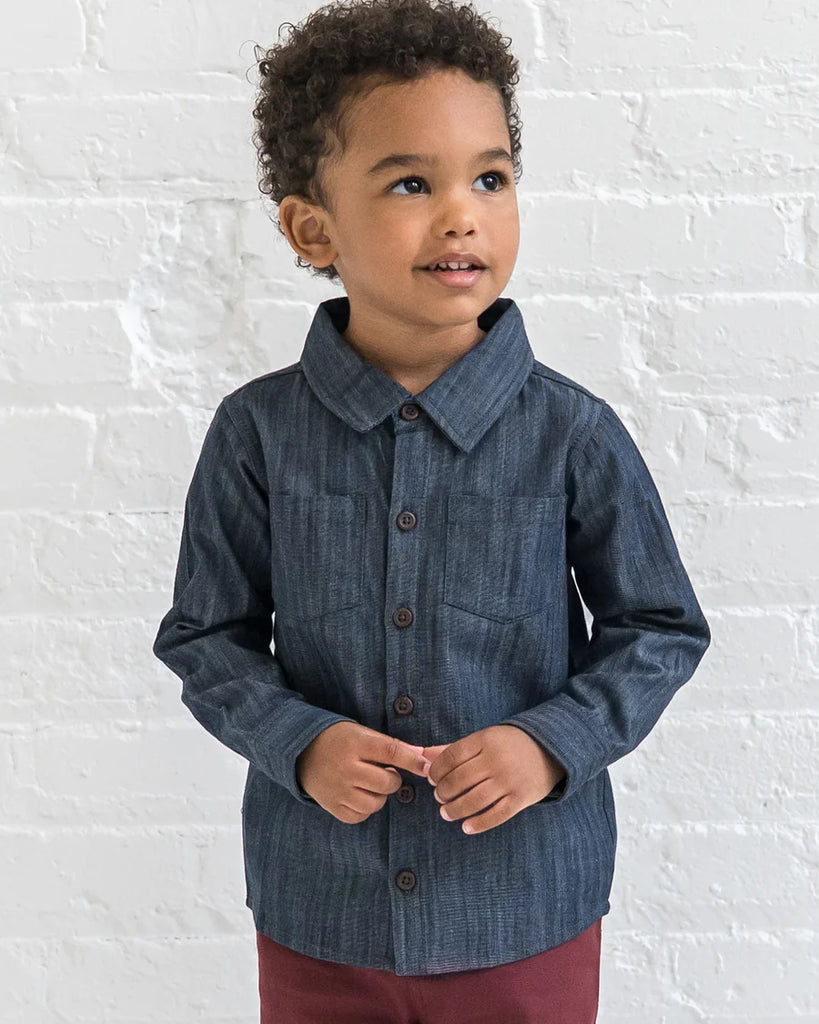 Hayes Chambray Long Sleeve Collard Shirt