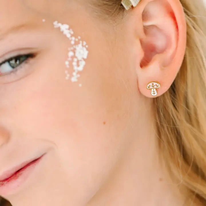 Winter Mushroom Earrings