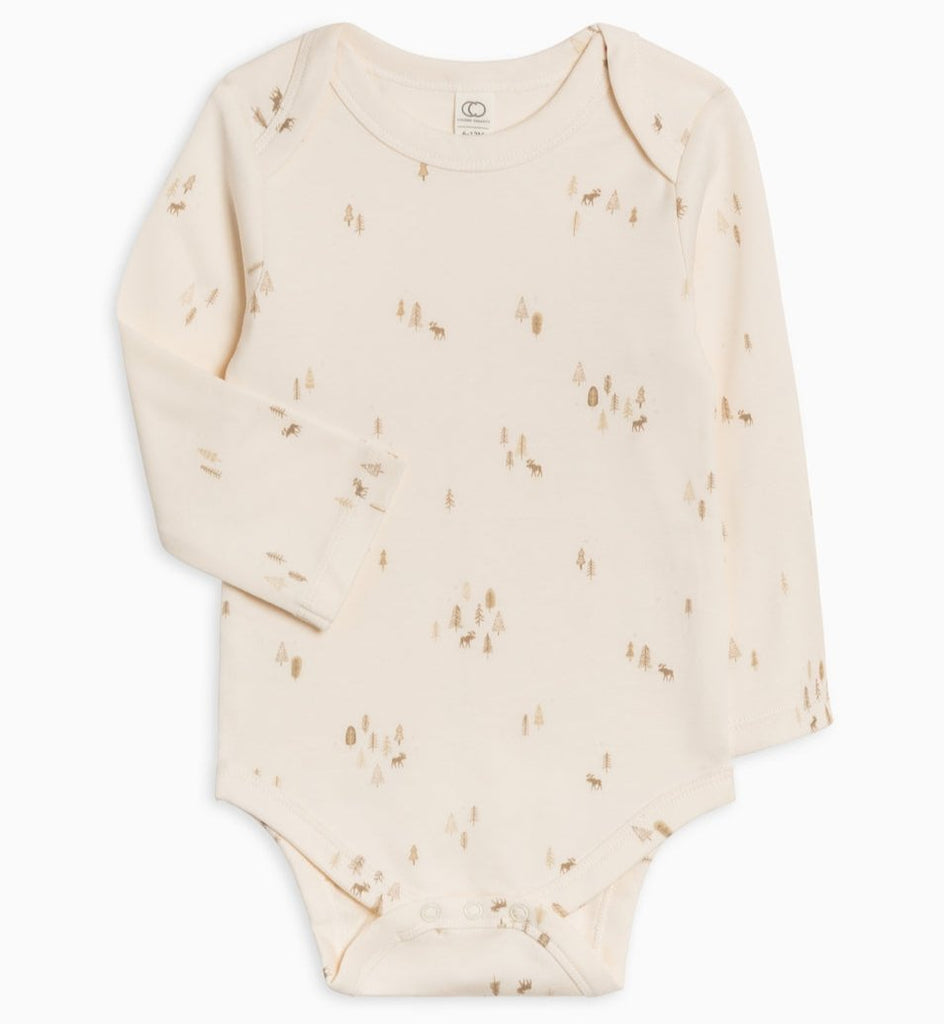 Organic Baby River Bodysuit || Backroads & Taupe