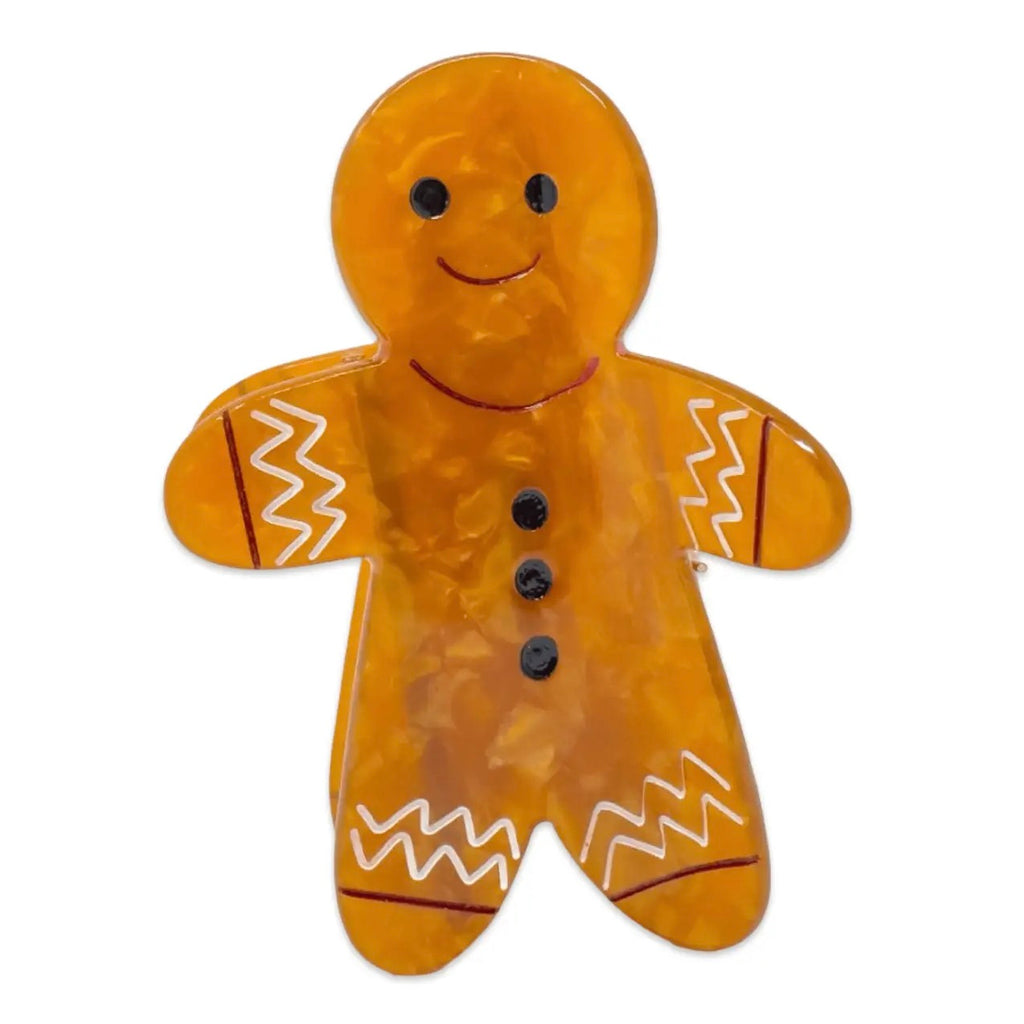 Gingerbread Holiday Cookie Hair Claw Clip || Midi