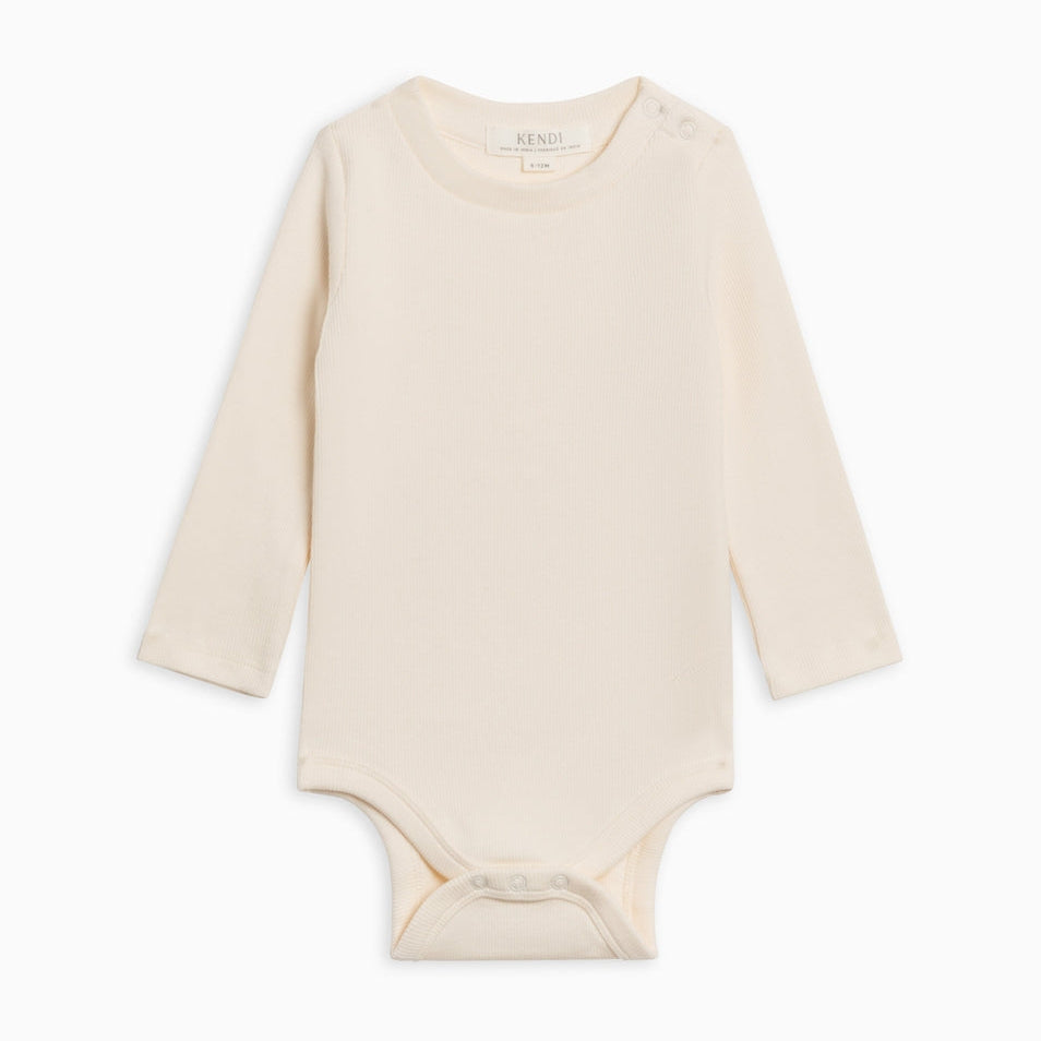 Sammy Ribbed Bodysuit || Ivory