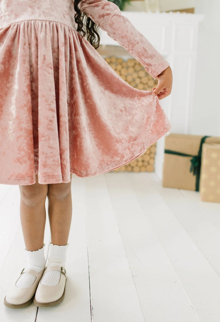 Gwendolyn Dress || Crushed Blush Velvet