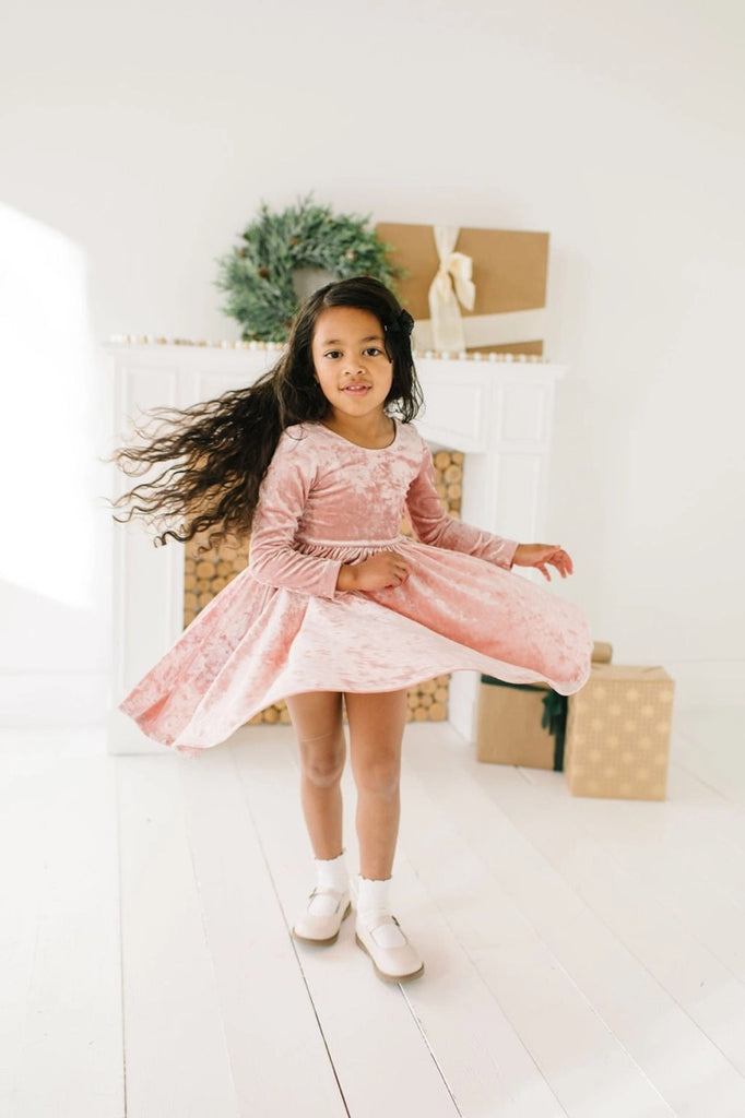 Gwendolyn Dress || Crushed Blush Velvet