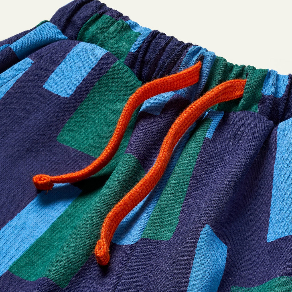 Recyled Cotton Blue Block Jogger