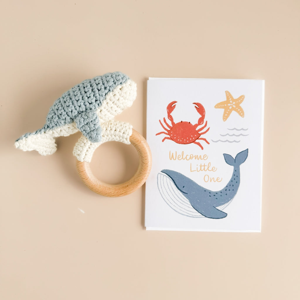 Cotton Crochet Teether || Whale