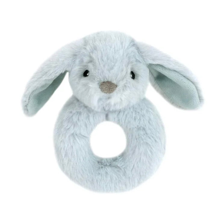 Faith Bunny Plush Rattle || Blue