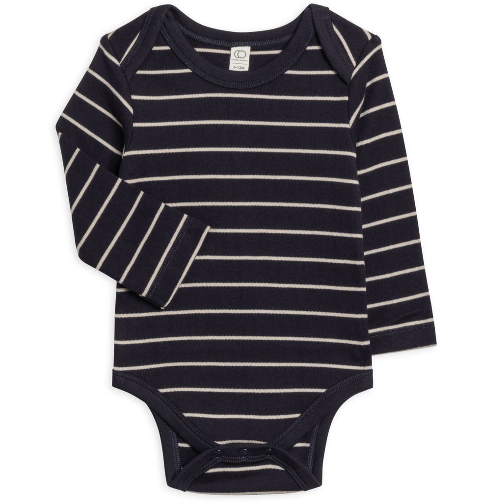 Organic Baby River Bodysuit || Kade Stripe / Navy