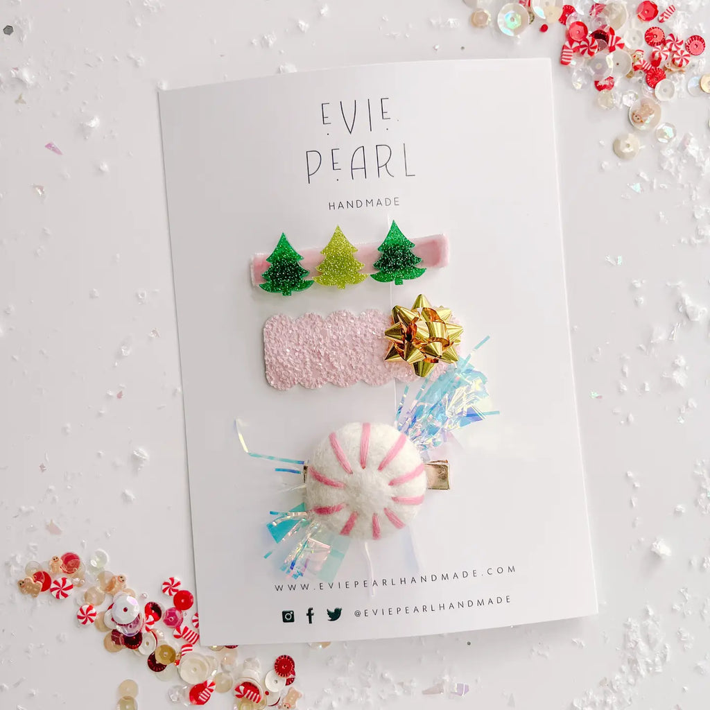 Pastel Peppermint Hair Clip Set