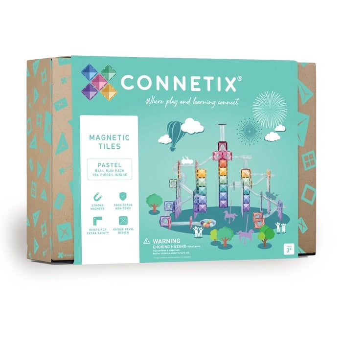Magnetic Tiles Pastel Ball Run || 106 Pieces