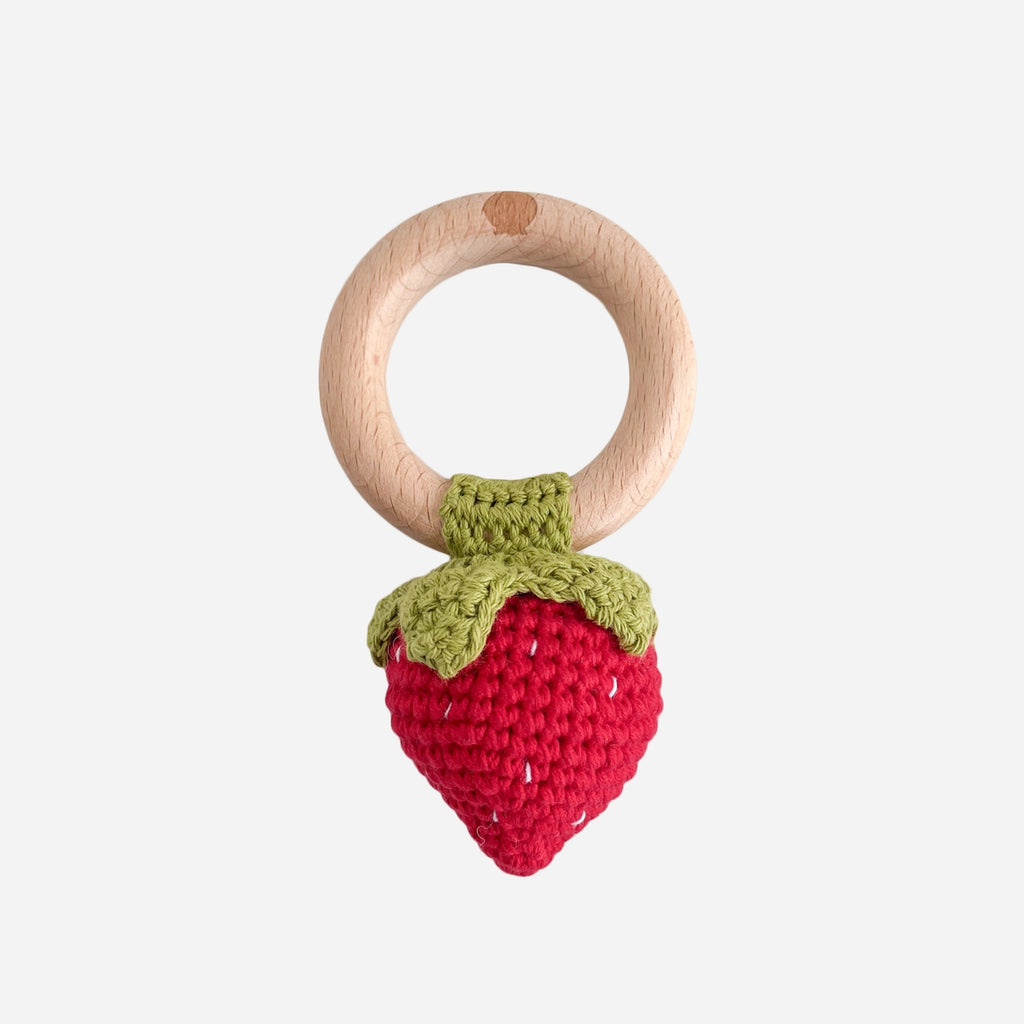 Cotton Crochet Teether || Strawberry