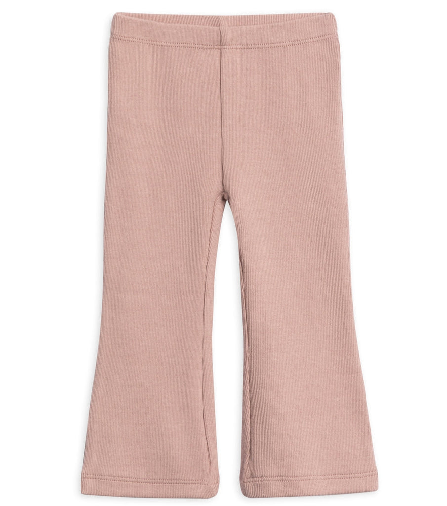 Nell Ribbed Flare Leggings || Mauve
