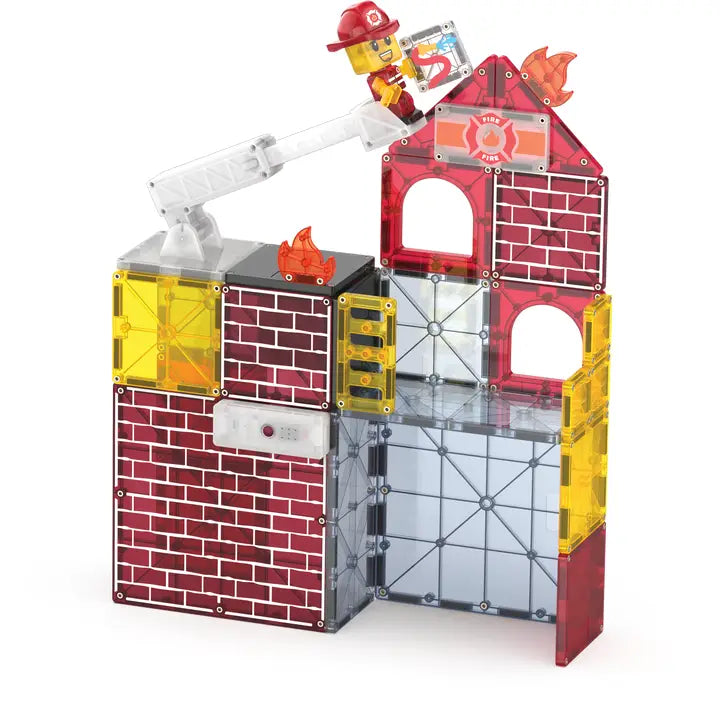 Magna-Tiles Fire Station || 50 Piece Set