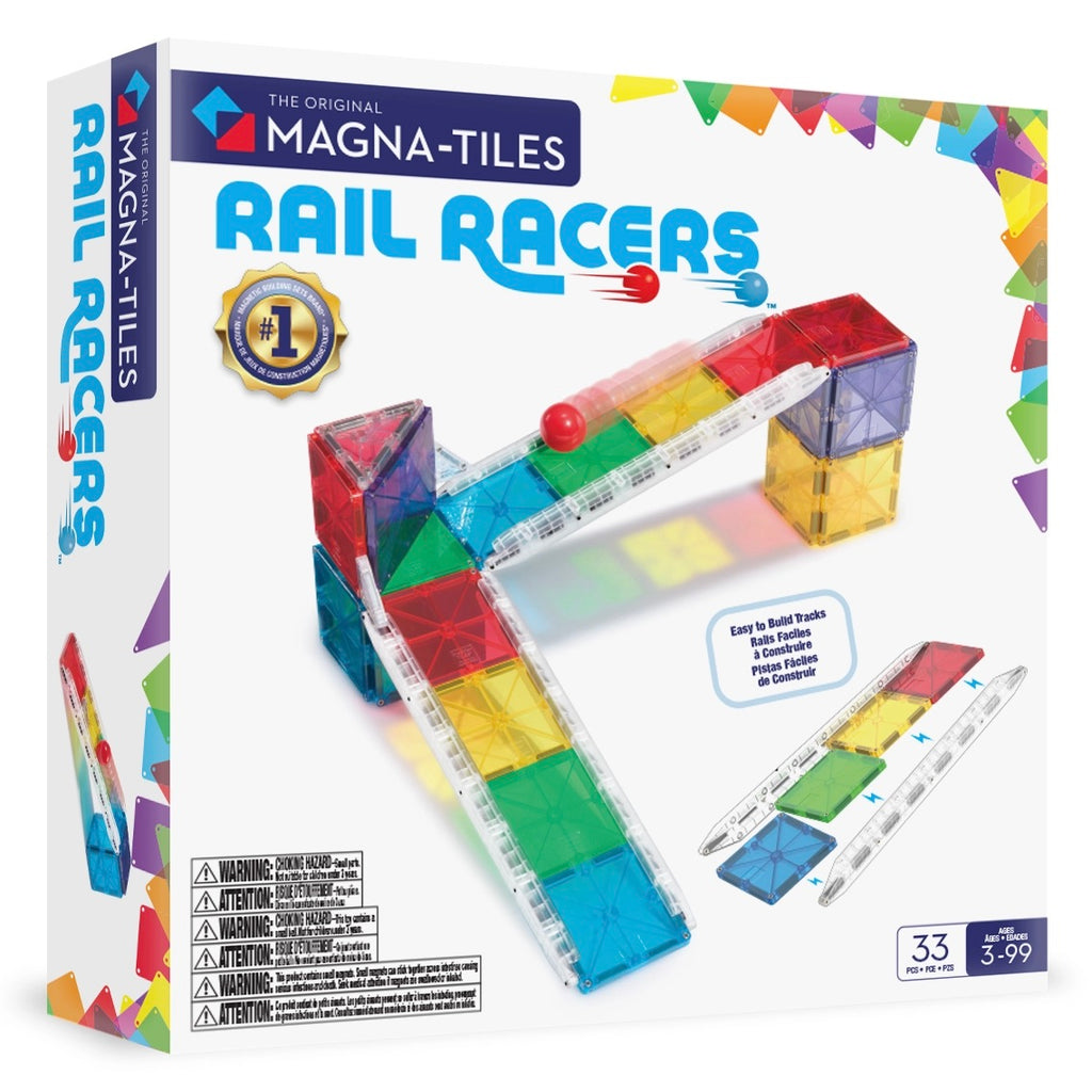 Magna-Tiles Rail Racer || 33 Piece Set