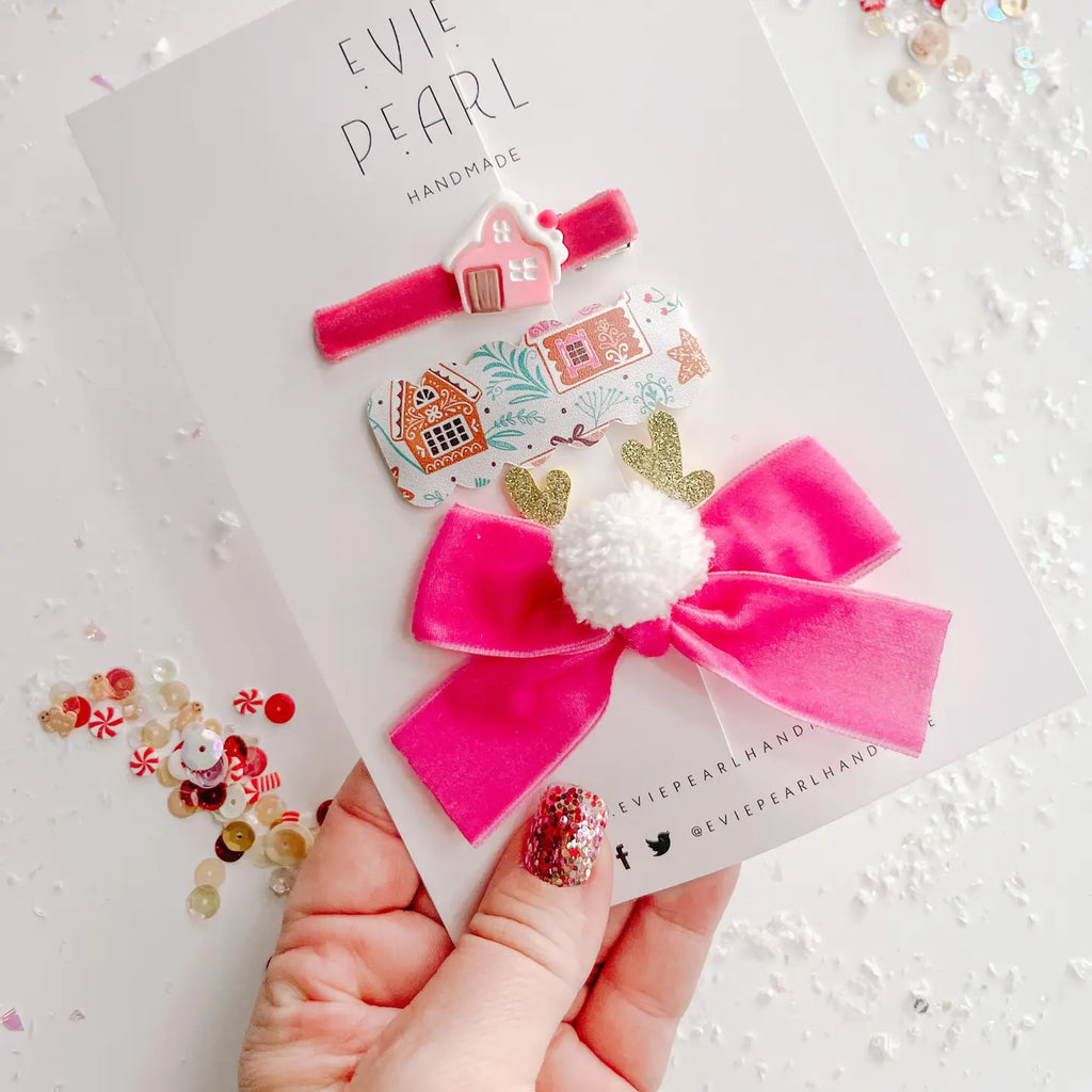 Pink Whimsical Gingerbread Clip Set