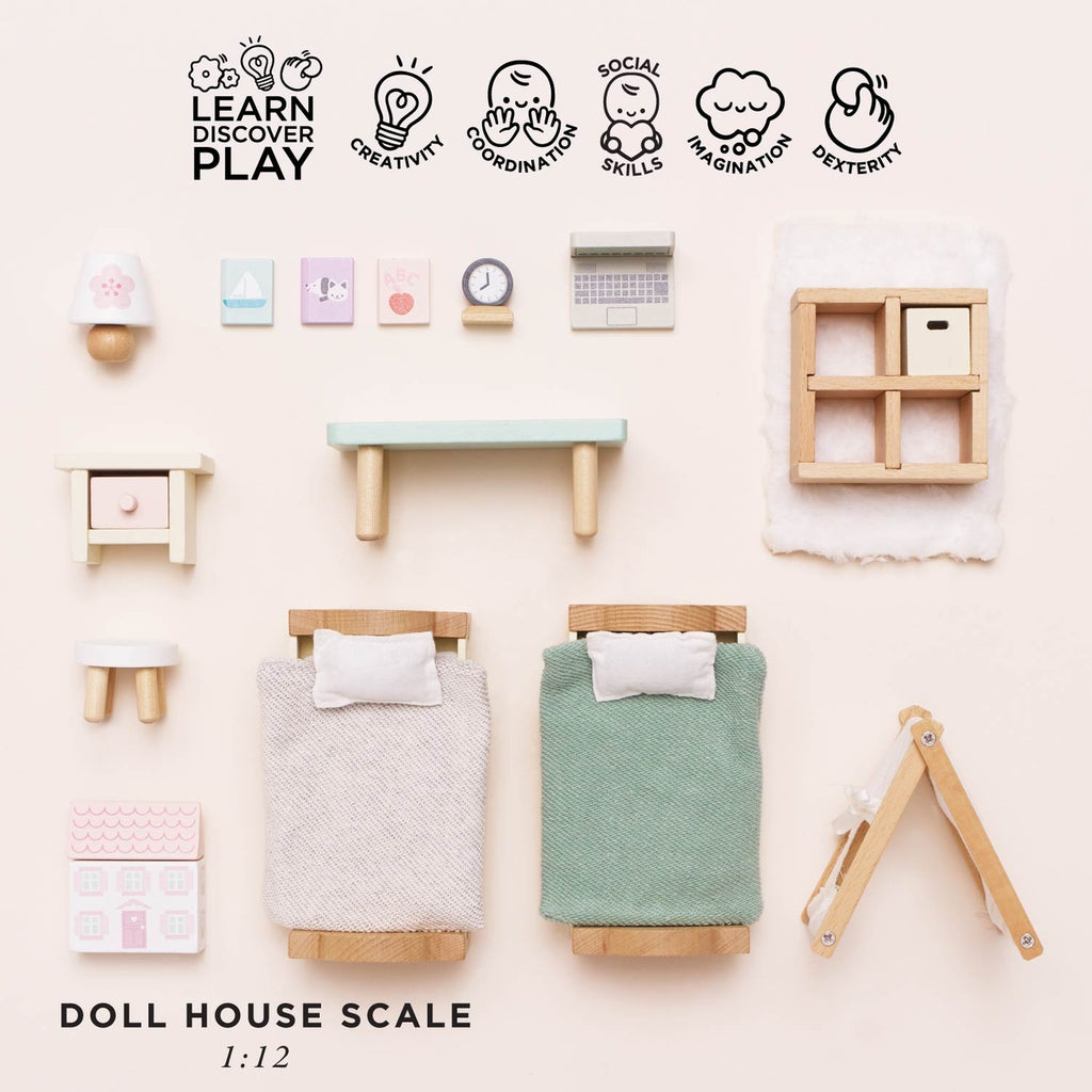 Dolls House Child's Bedroom Furniture