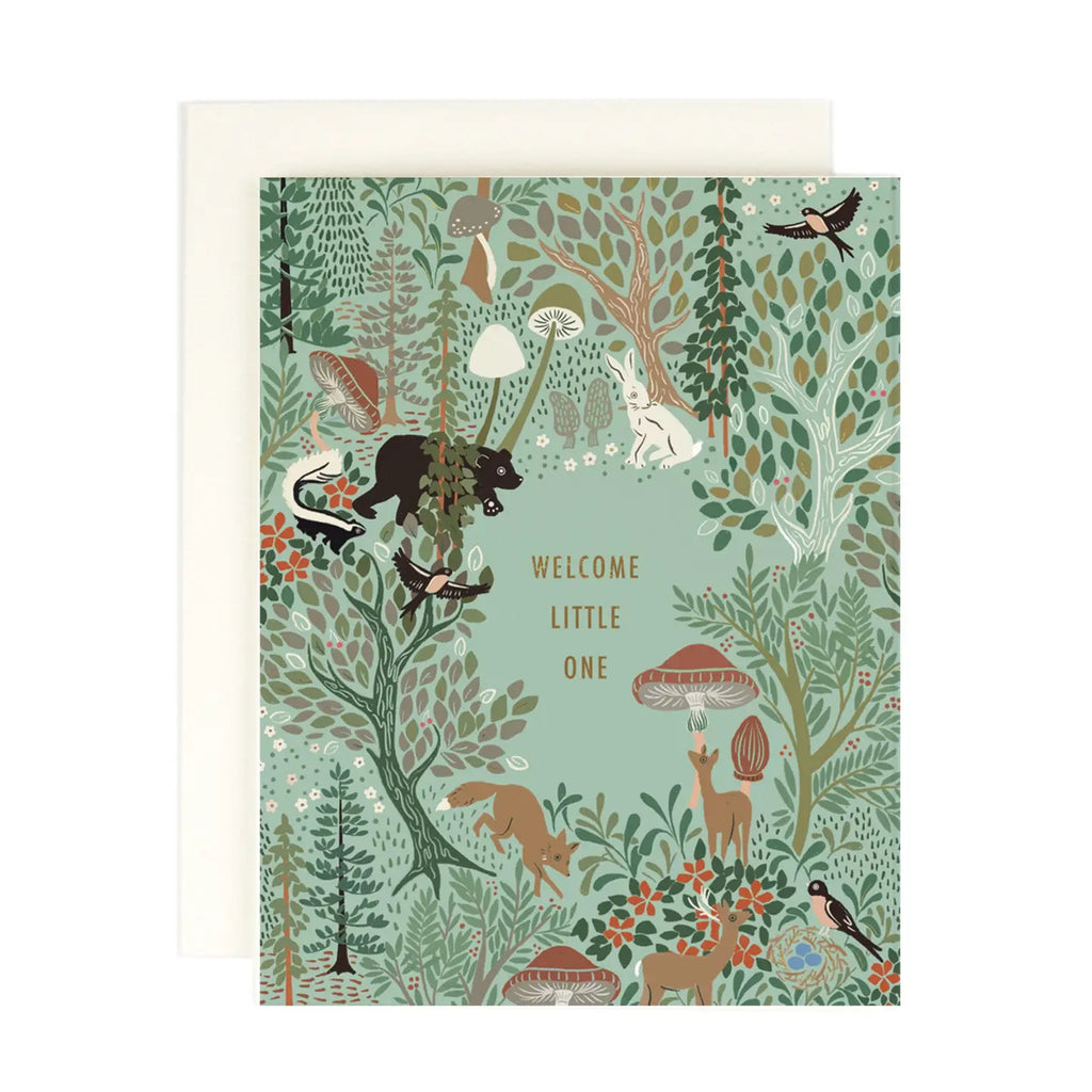 Woodland Baby Card