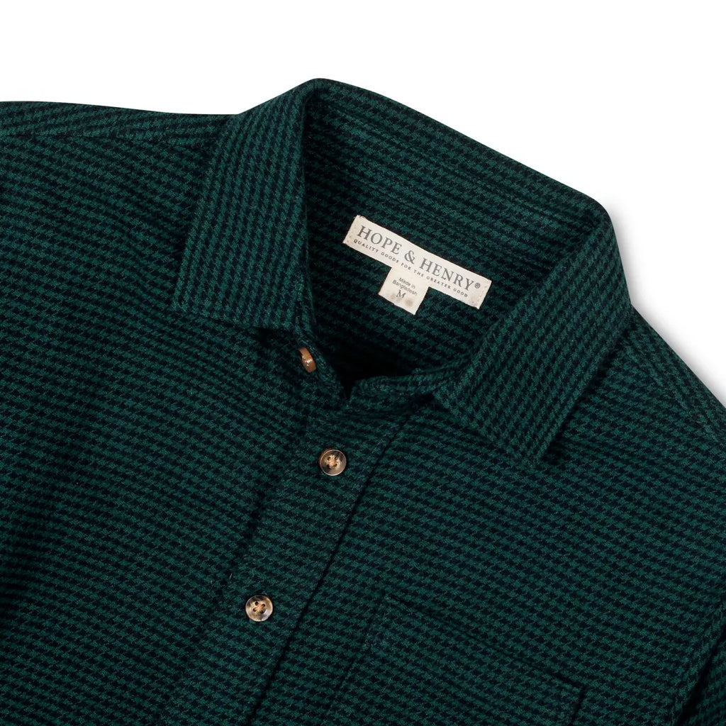 Organic Flannel Shirt || Scottish Houndstooth