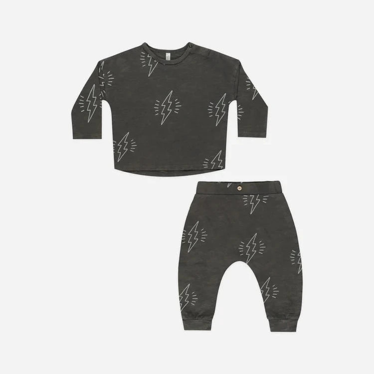 Long Sleeve Tee + Pant Set || Bolts