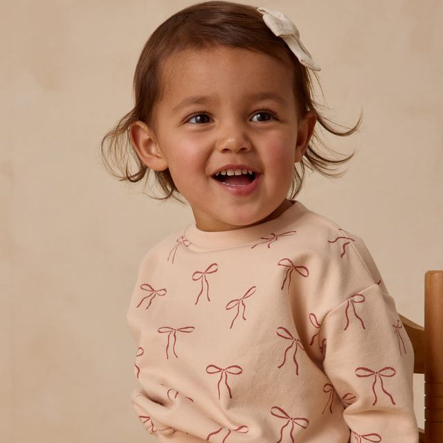 Relaxed Fleece Sweatshirt || Red Bows