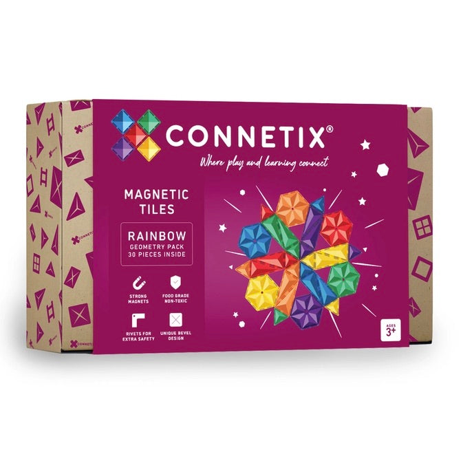 Magnetic Tiles Rainbow Geometry || 30 Pieces