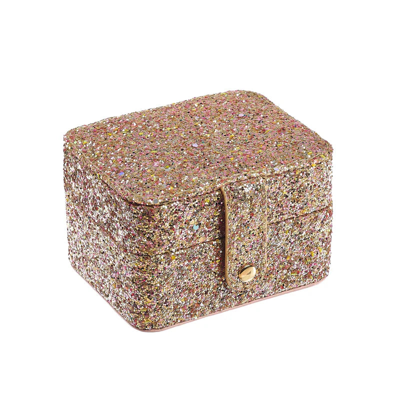 Gold Confetti Glitter Jewelry Box