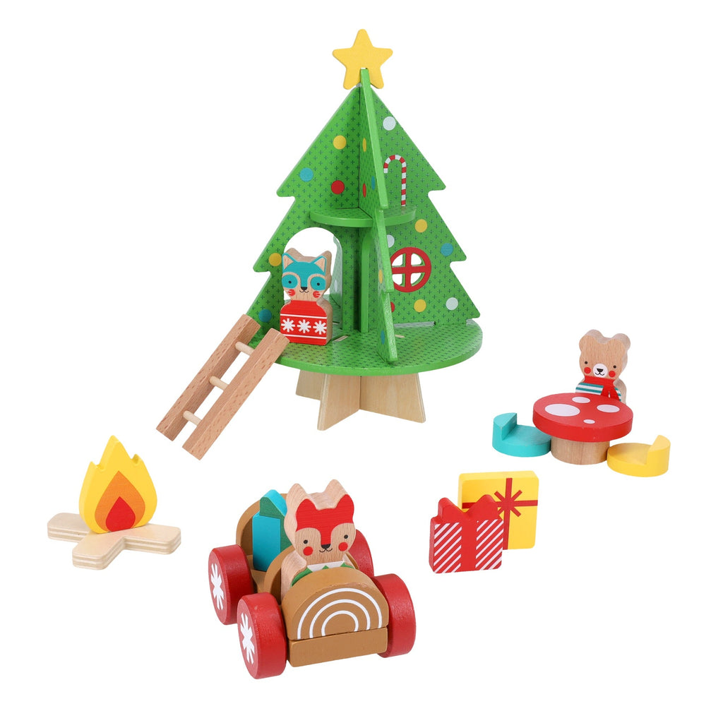 Christmas Tree House Wooden Play Set
