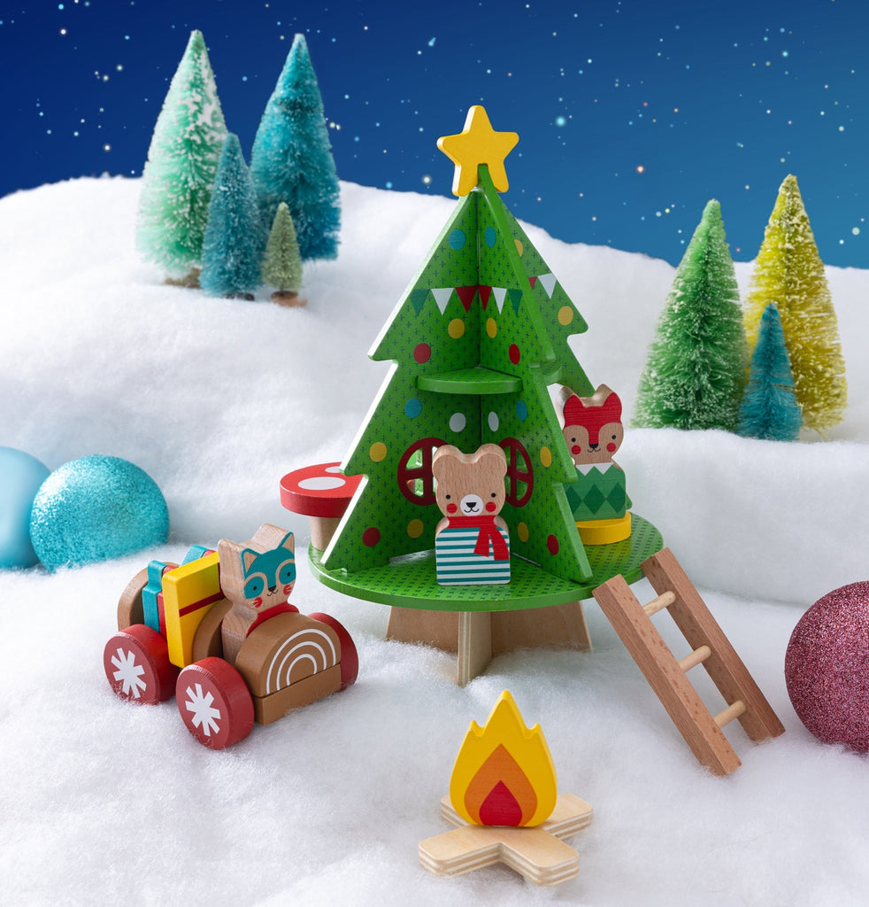 Christmas Tree House Wooden Play Set