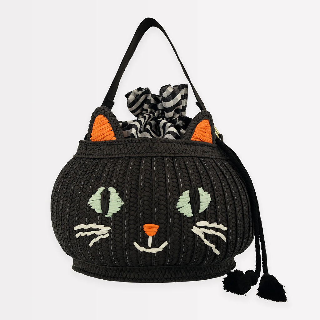 Trick Or Treat Basket Bag || Black Cat