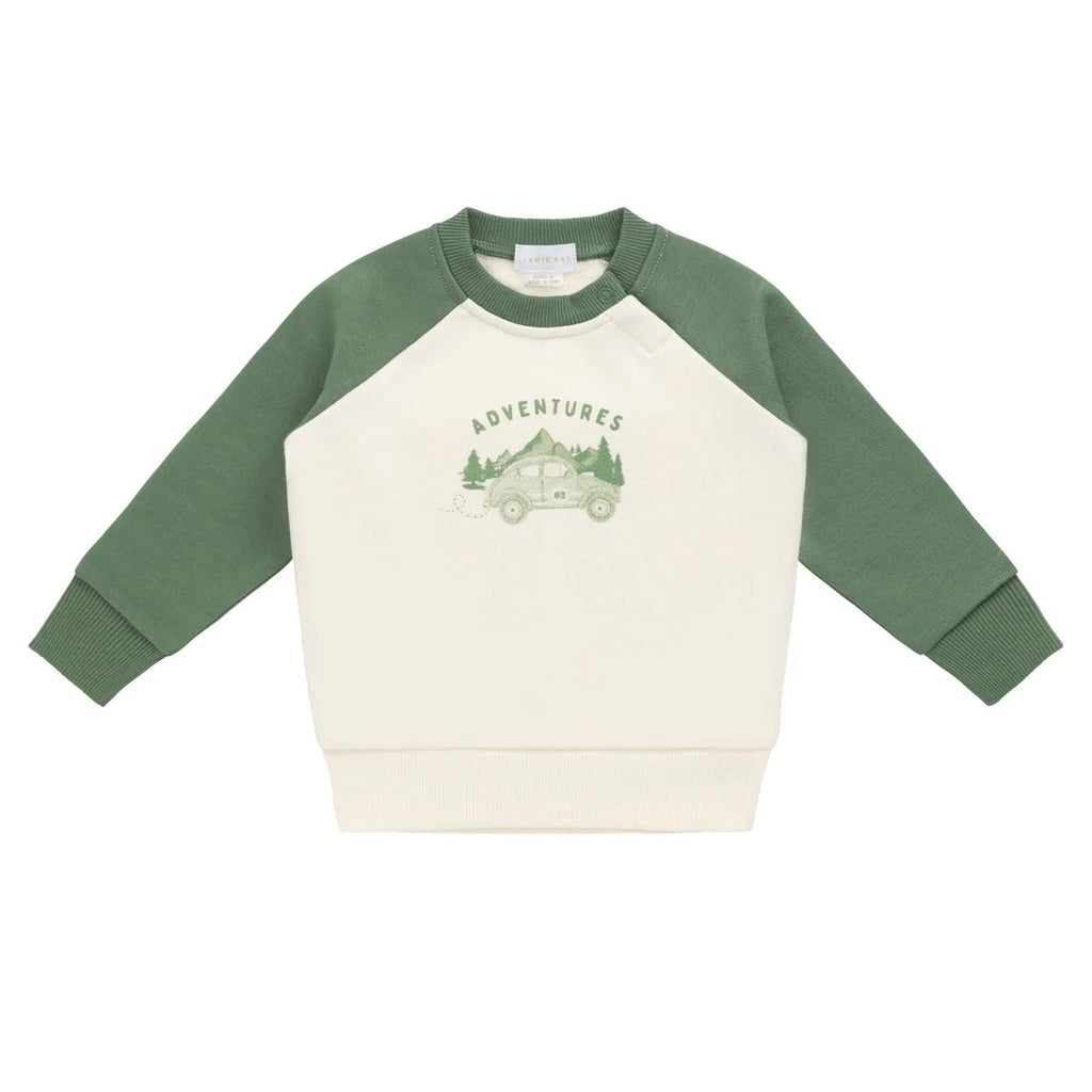 Organic Cotton Alden Sweatshirt || Adventure Buggy Snow Pea