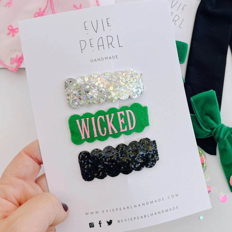 Wicked Sparkle Snap Clip Set