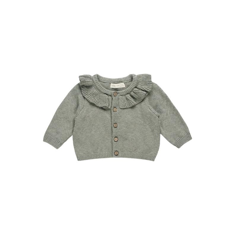 Ruffle Collar Cardigan || Basil